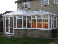 white-p-shaped-conservatory-stone
